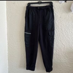 Vans Off the Wall Black Cargo Zipper Pocket White Logo Joggers Sweatpants FLAWS